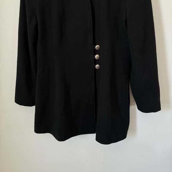 Frontier Collection Black Wool Coat Concho Button Front Made In USA Womens 10 - Picture 5 of 12